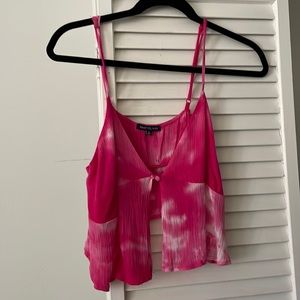 Tie Dye Pink Cropped Tank Medium